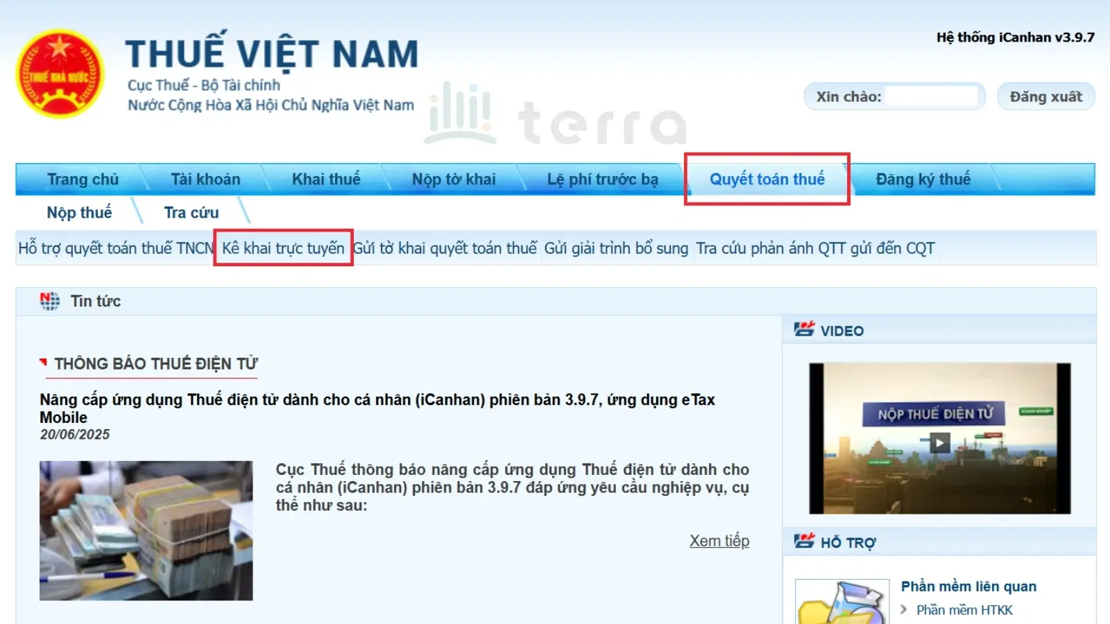 Hướng dẫn quyết toán thuế thu nhập cá nhân online - Bước 3
