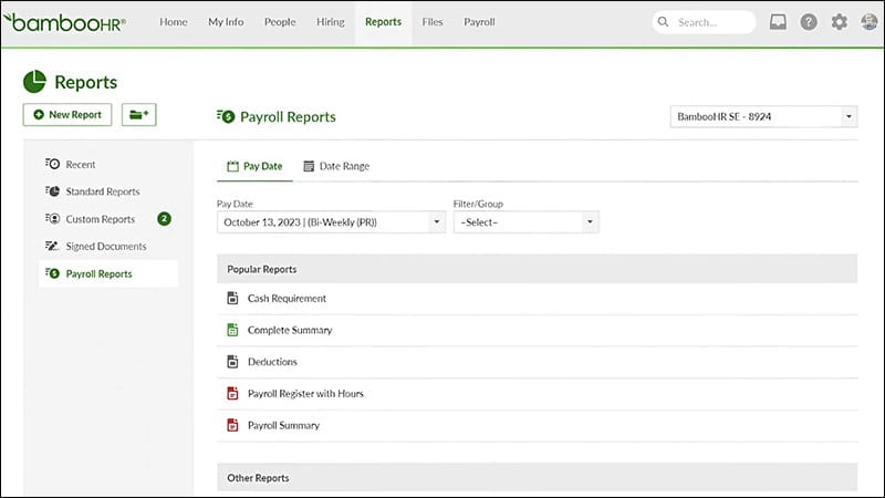 Phần mềm quản lý tính lương Bamboo Payroll