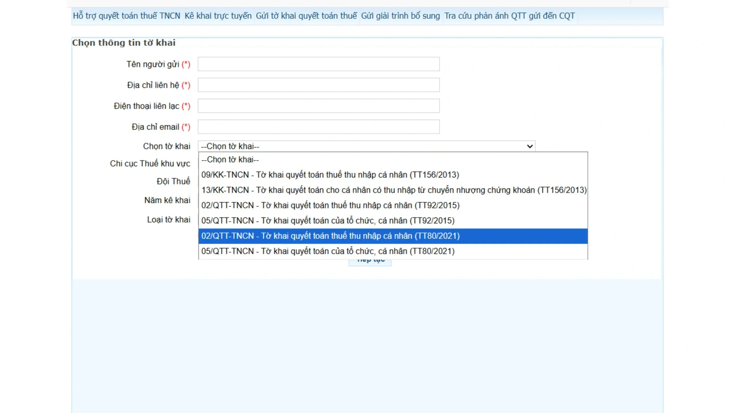 Hướng dẫn quyết toán thuế thu nhập cá nhân online - Bước 4