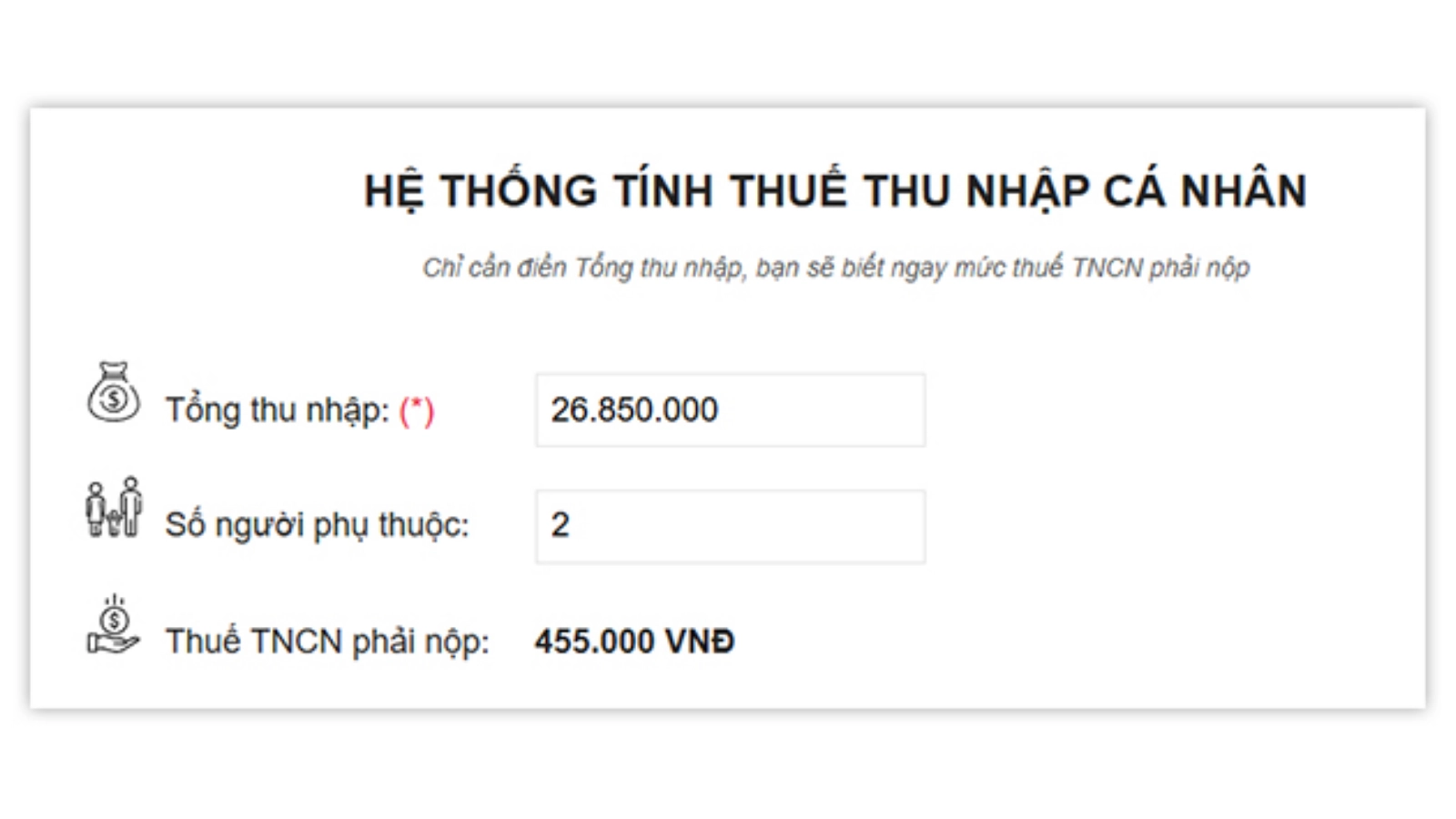 Cách tính thuế TNCN trên LuatVietNam