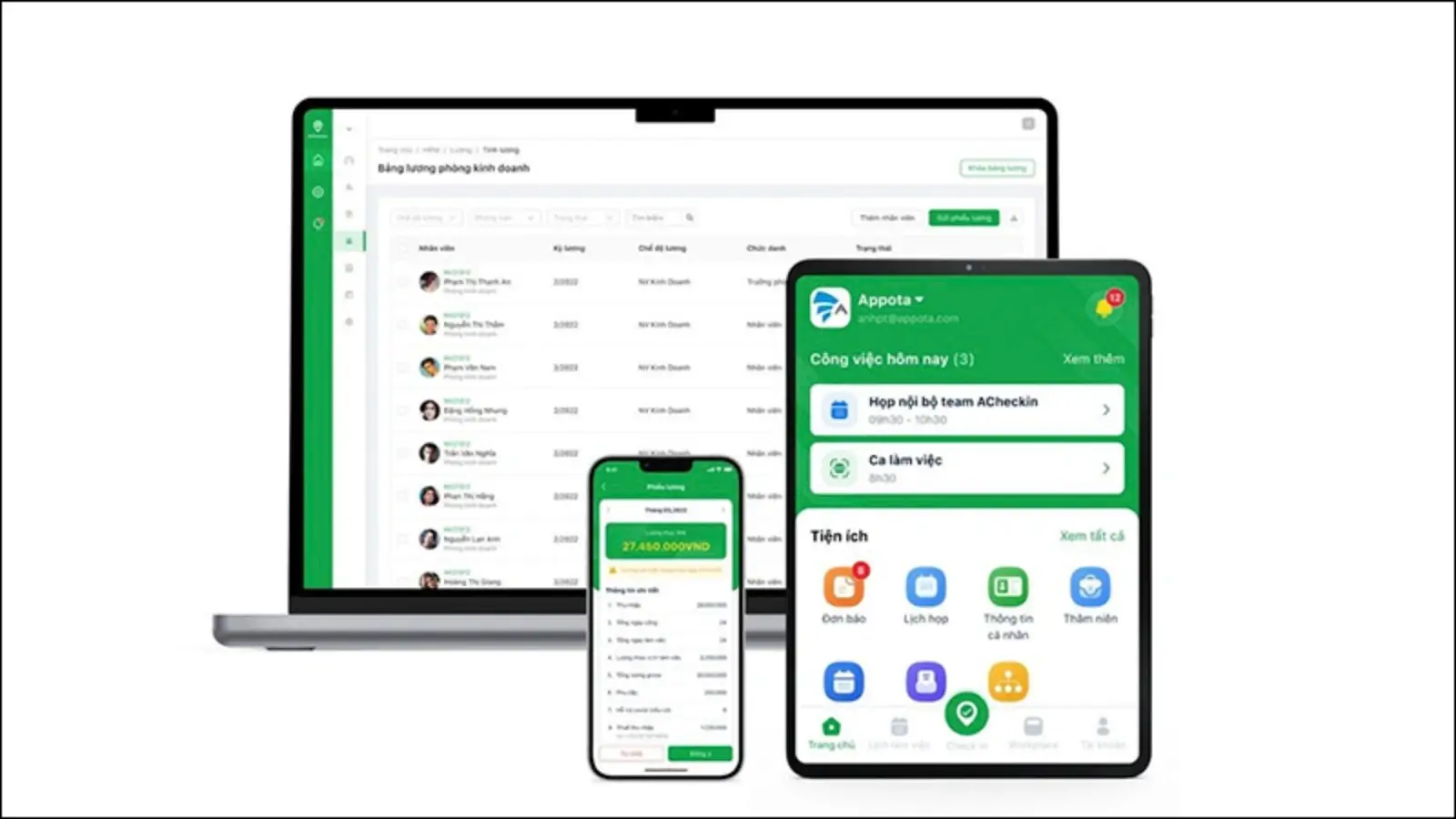 ACheckin payroll software interface