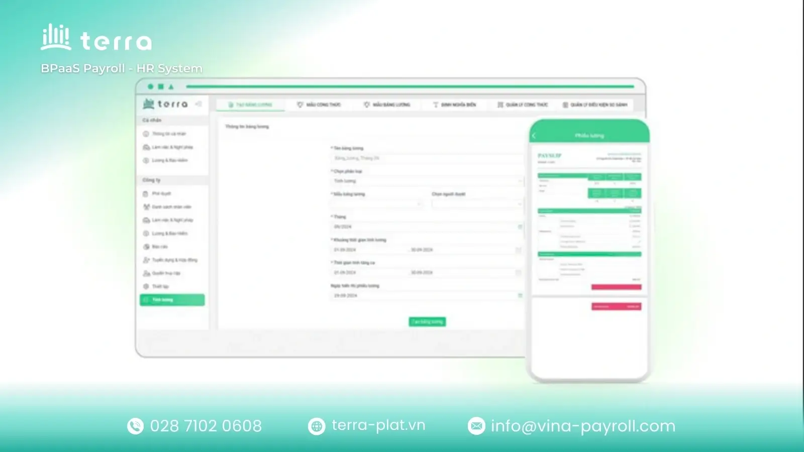 terra Payroll software interface