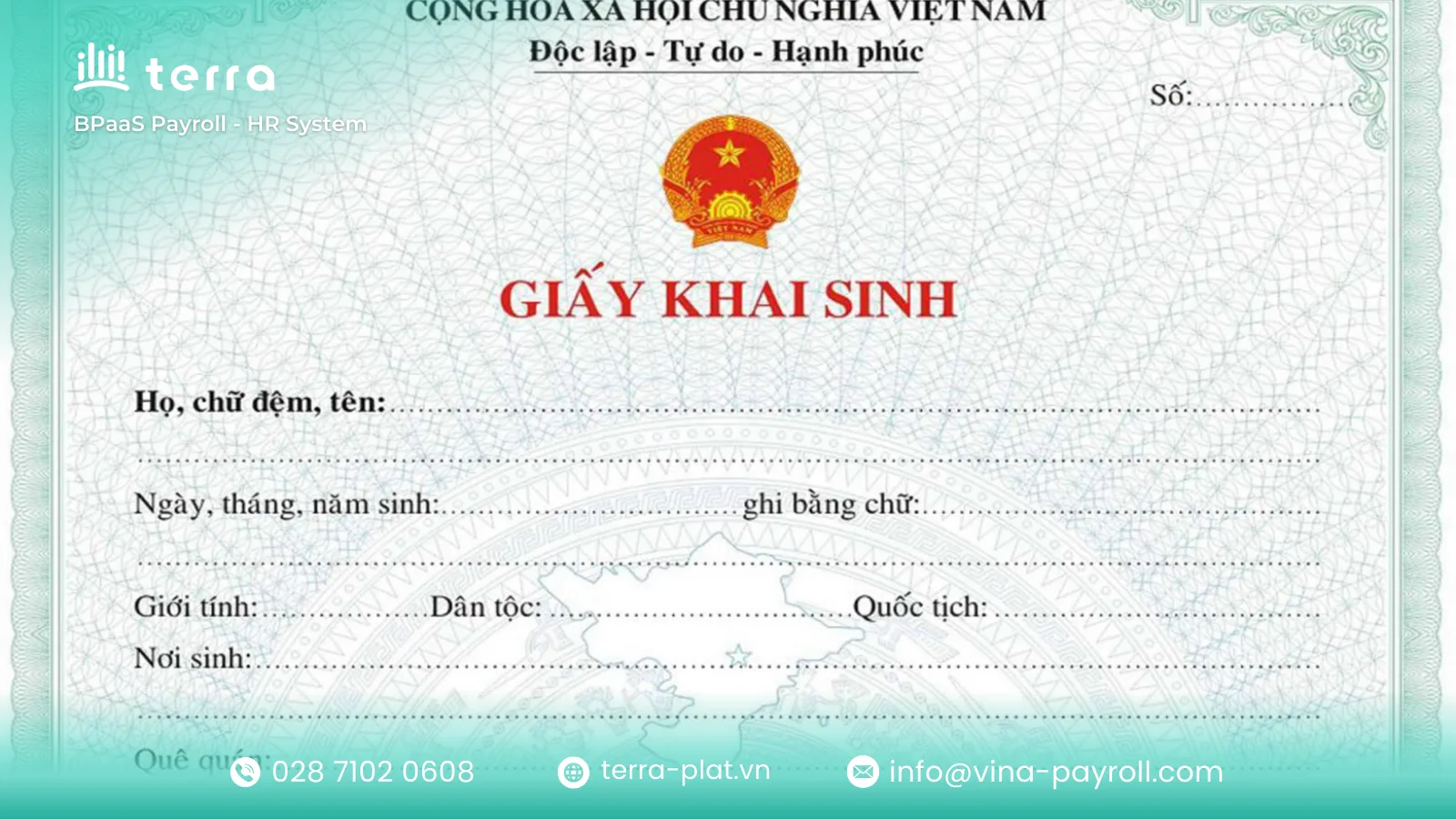 Hồ sơ đối với nhân sự dưới 15 tuổi