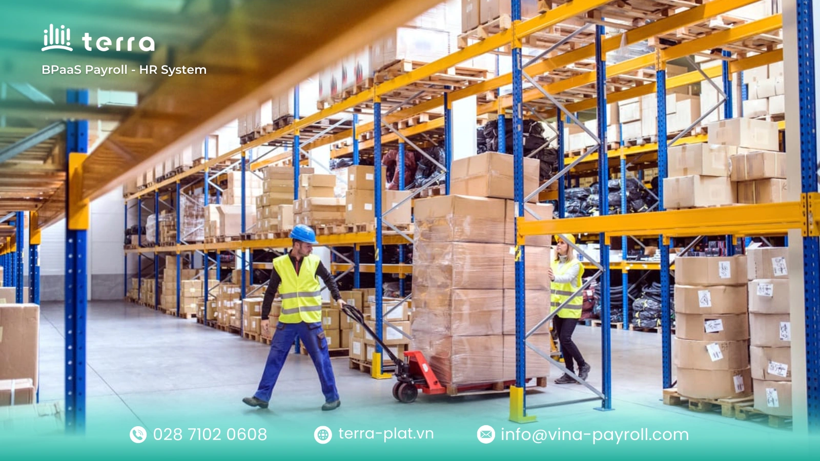 Blue collar workers in logistics and warehouse operations