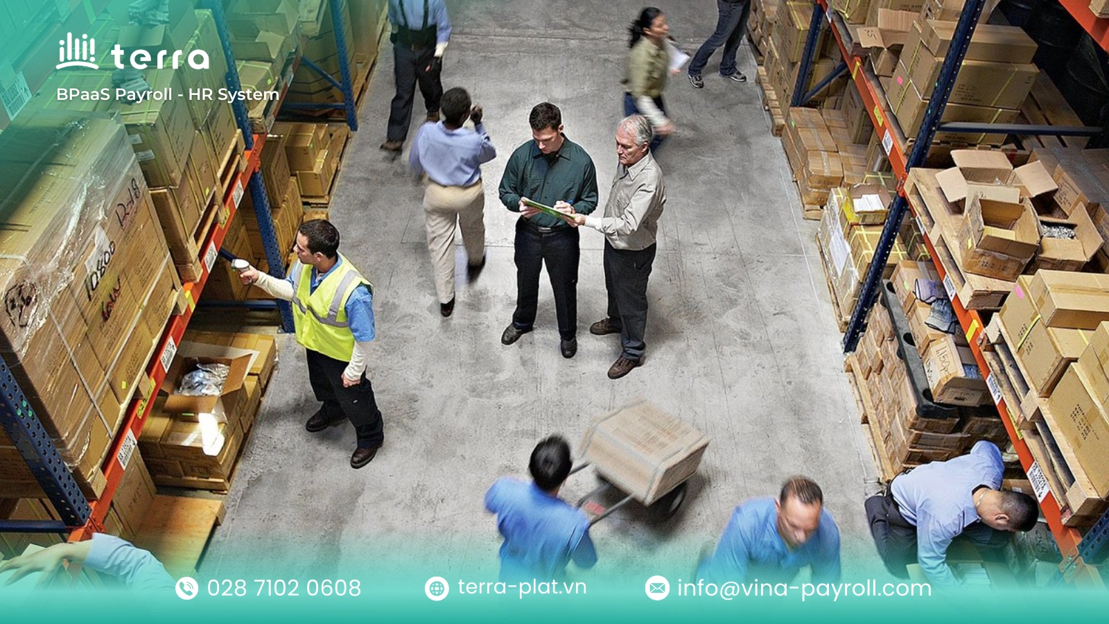 Blue collar workforce supporting supply chain flow