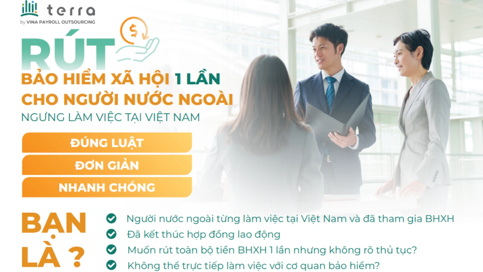 Thủ tục BHXH lần cho người nước ngoài đơn giản