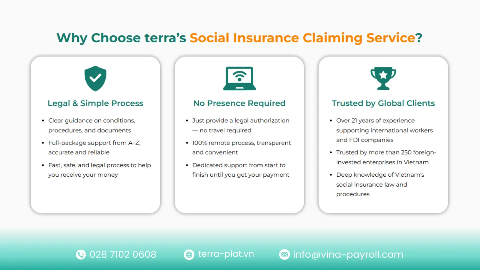 Expert support for social insurance claim process